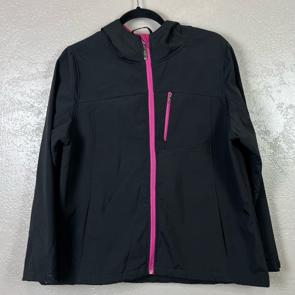 Apparel women athletic long‎ sleeve black hoodie sweatshirt size M
